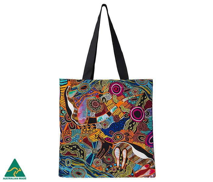 Tote bag Aboriginal art by Justin Butler - Gizmo Gifts