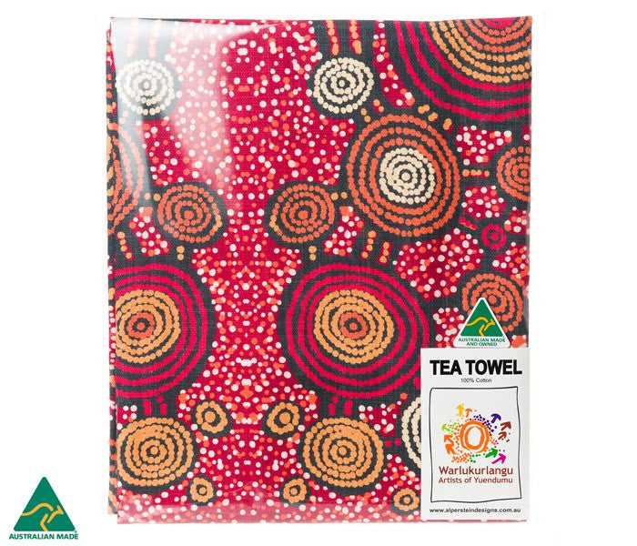 Teatowel- Australian indigenous art by Teddy Gibson