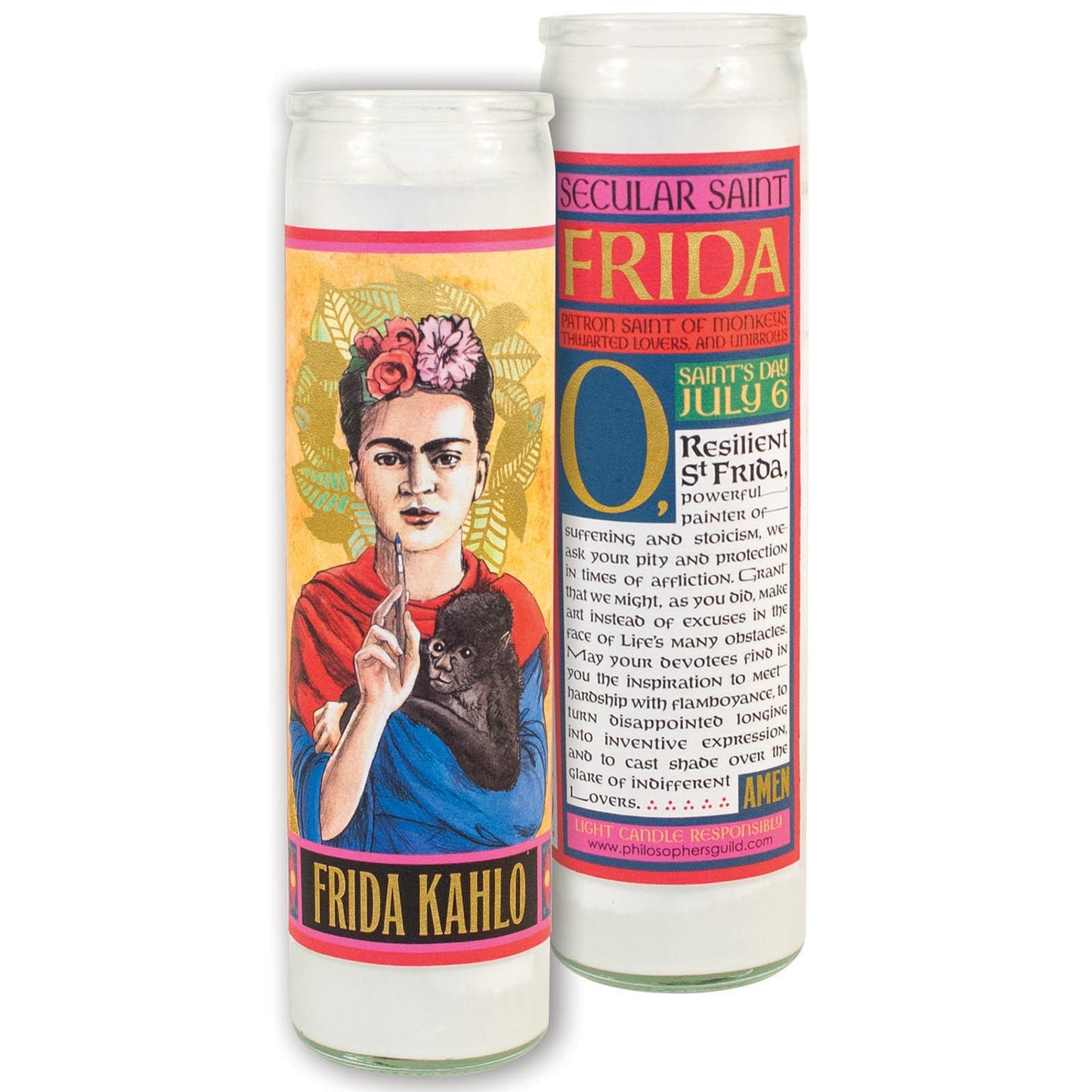 Unemployed Philosophers Guild Frida Kahlo Secular candle - Gizmo Gifts