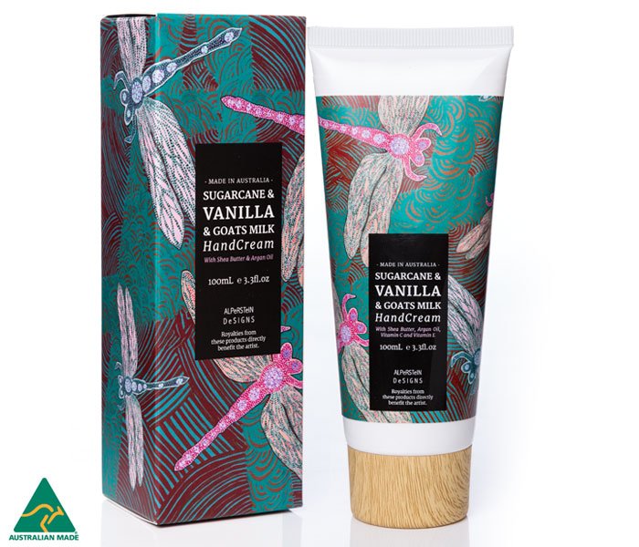 Vanilla & Sugarcane hand cream design by Sheryl Burchill - Gizmo Gifts