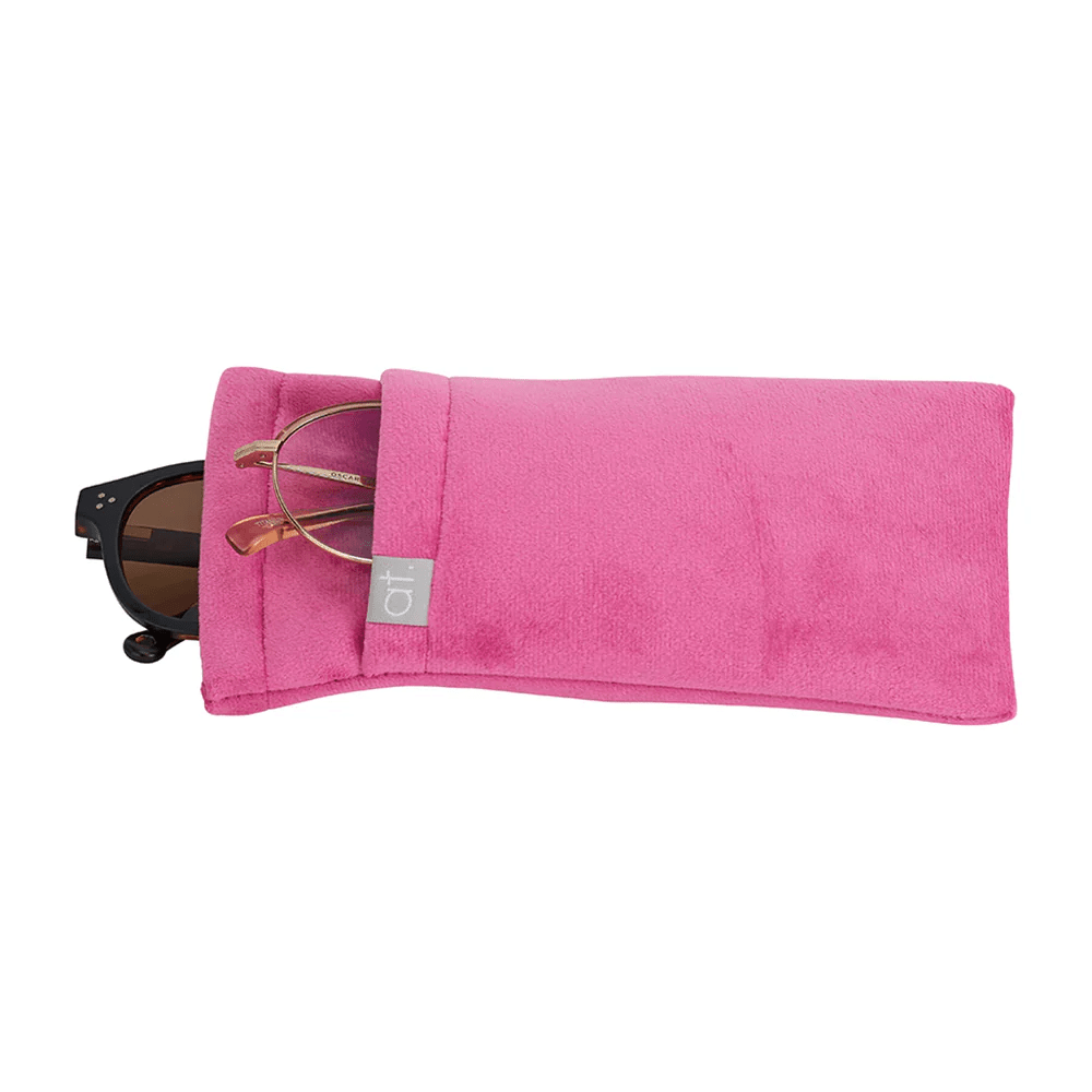 Velvet glasses case with dual compartments - Gizmo Gifts