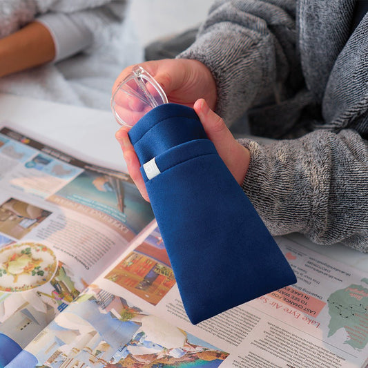 Velvet glasses case with dual compartments - Gizmo Gifts