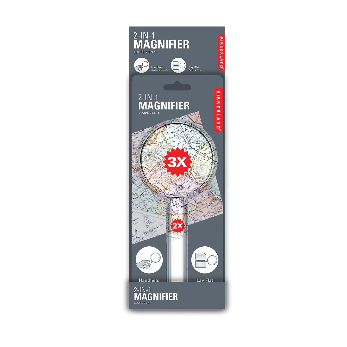 2 - IN - 1 Magnifier by KIKKERLAND - Gizmo Gifts