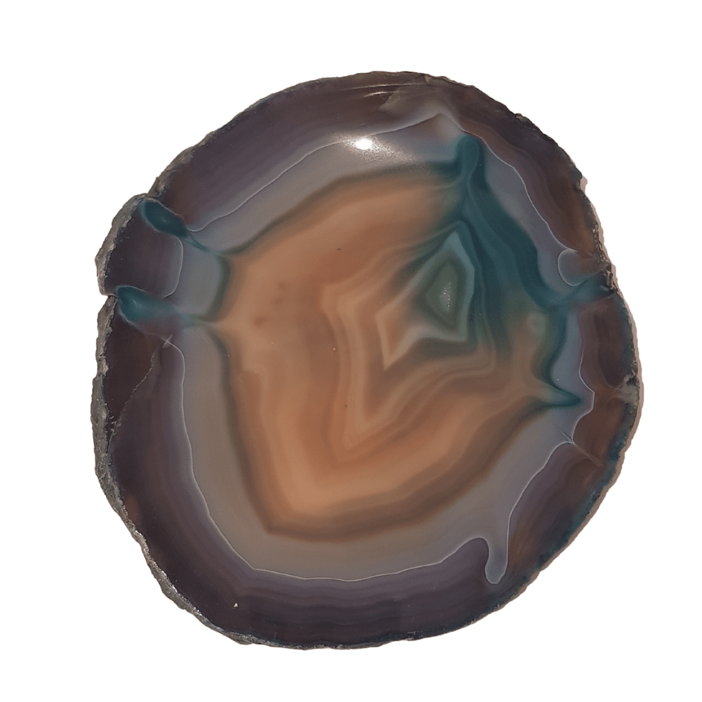 Agate crystal slices blue 13cm D - Gizmo Gifts