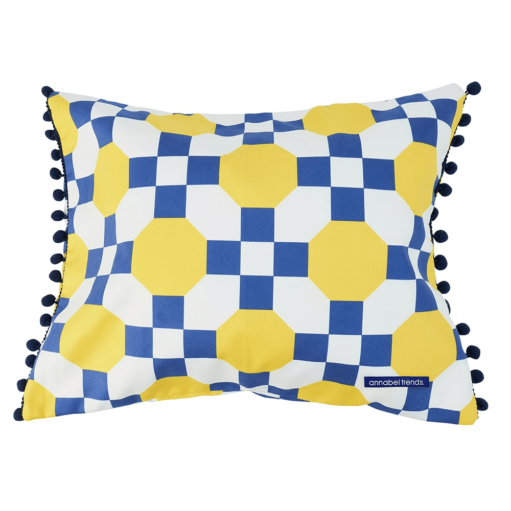 Beach pillow Retro tile design by ANNABEL TRENDS - Gizmo Gifts