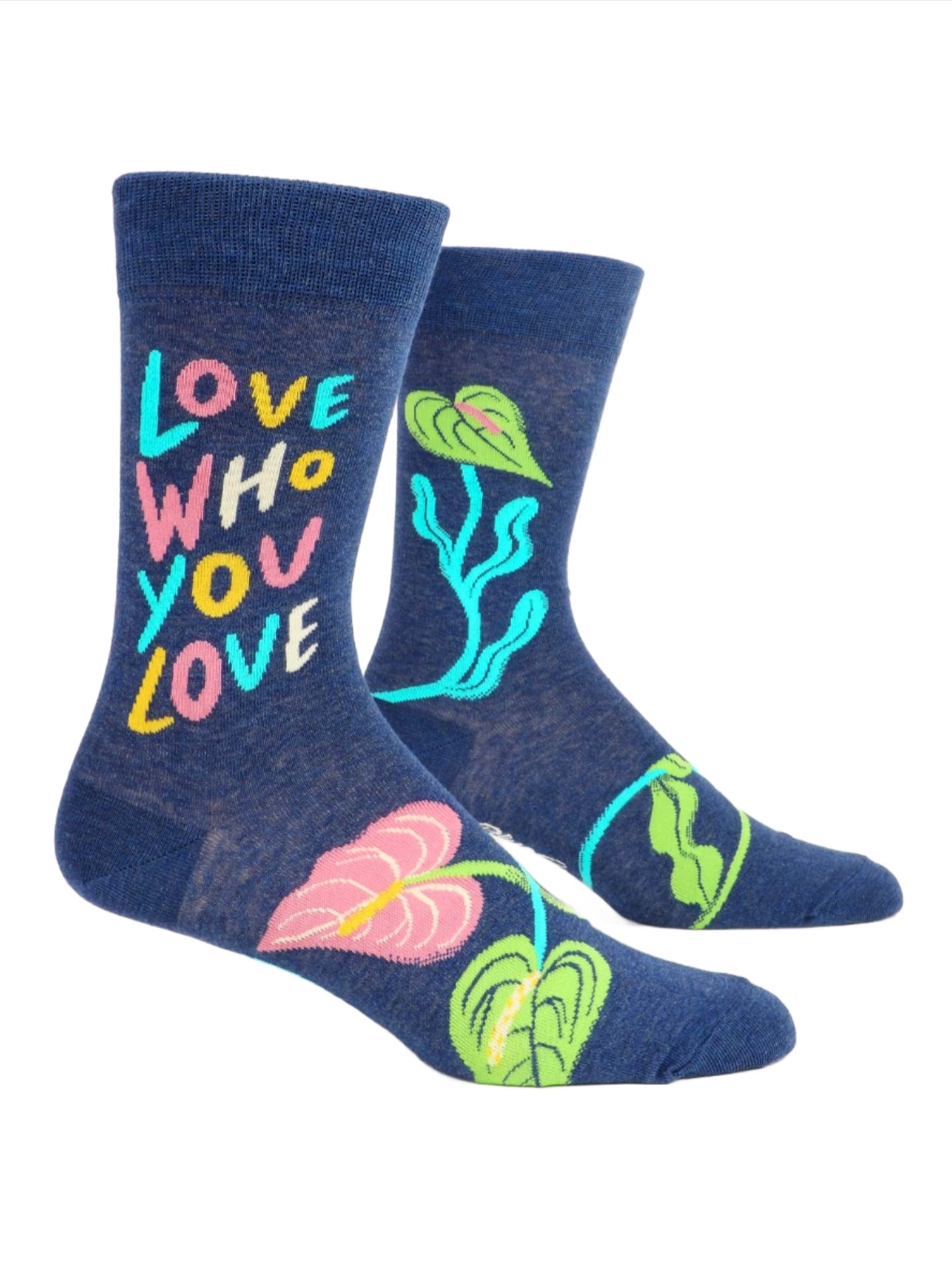 BLUEQ - Love who you love men's crew socks - Gizmo Gifts