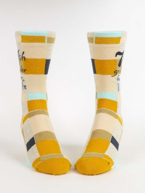 BLUEQ men’s crew socks - 7th grader - Gizmo Gifts