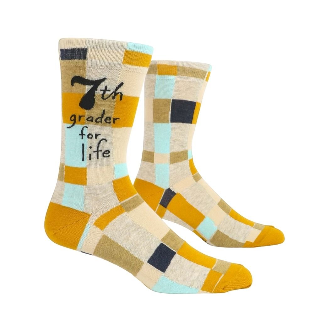 BLUEQ men’s crew socks - 7th grader - Gizmo Gifts