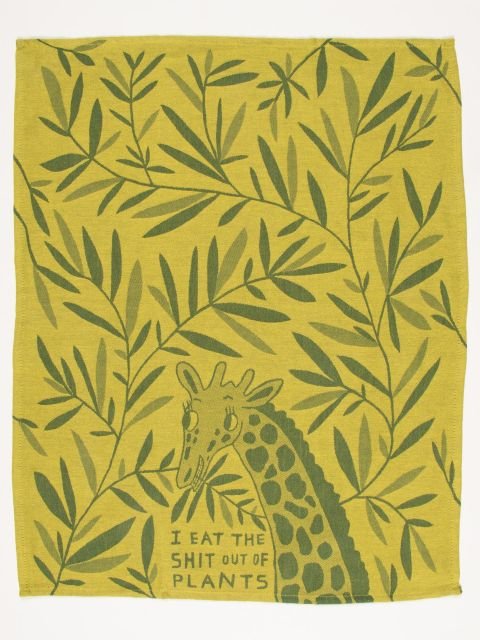 BLUEQ Teatowel - I eat the shit out of plants - Gizmo Gifts