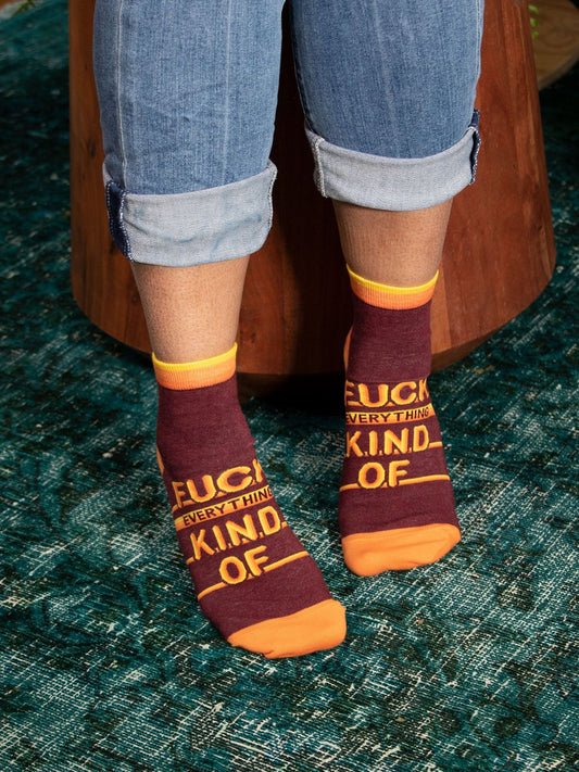 BLUEQ women's ankle socks - F**k Everything - Gizmo Gifts