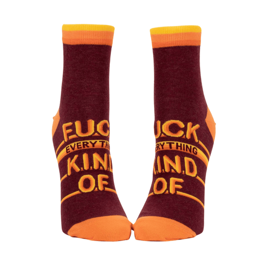 BLUEQ women's ankle socks - F**k Everything - Gizmo Gifts