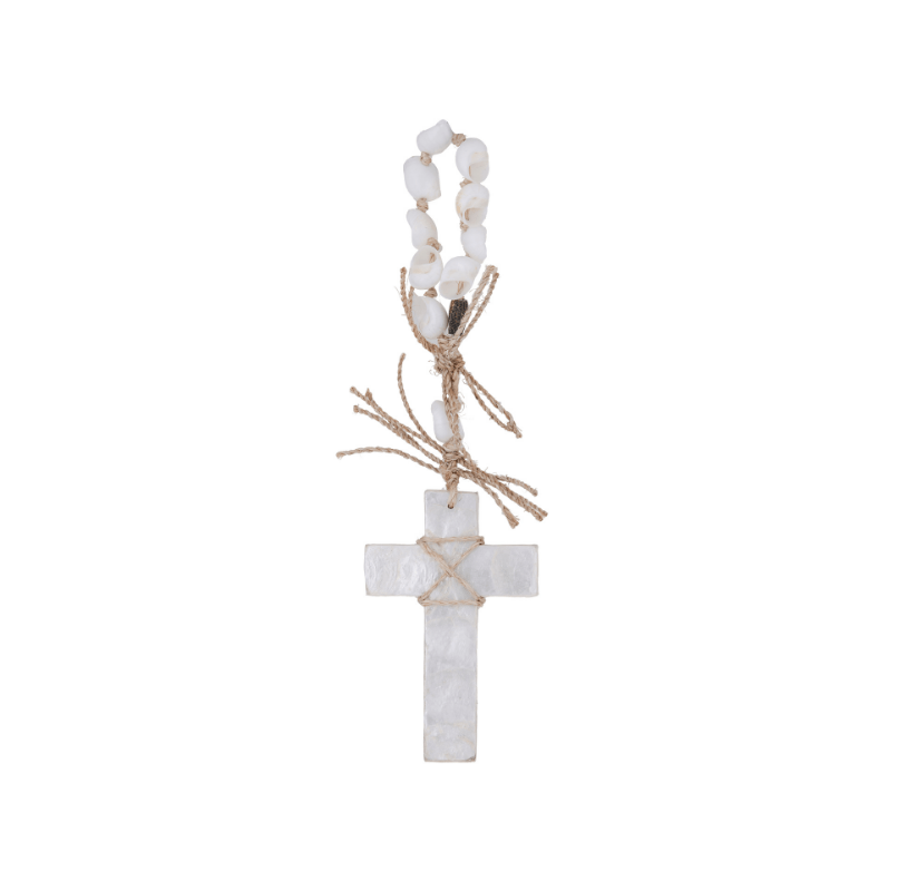 Capiz decorative cross wall hanging by Amalfi - Gizmo Gifts