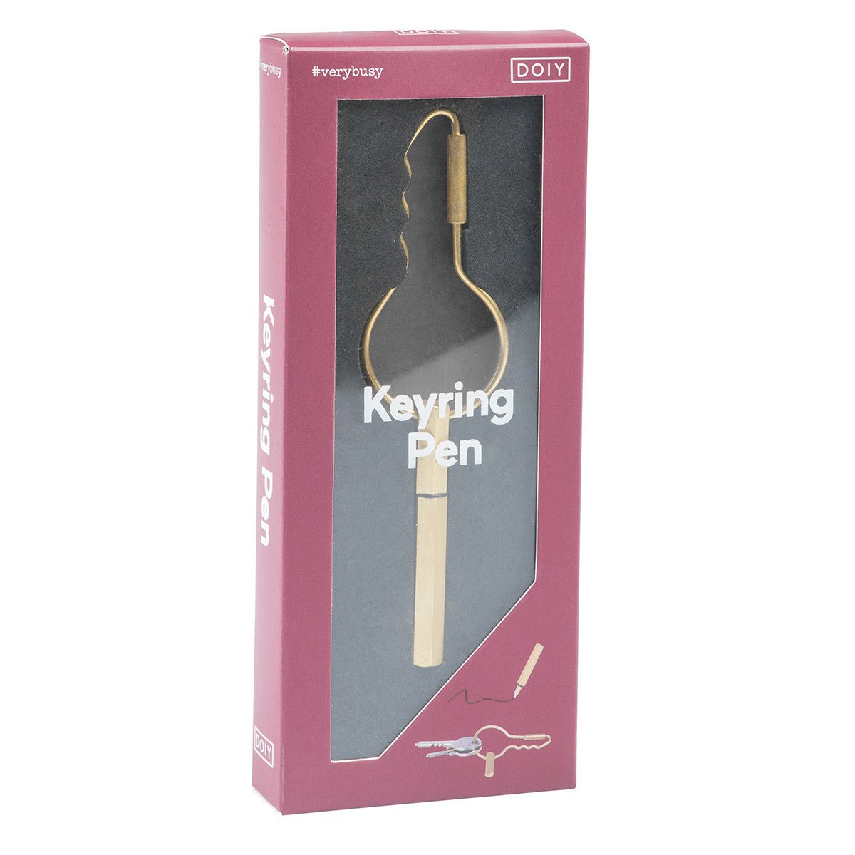 KEYRING pen gold by DOIY - Gizmo Gifts