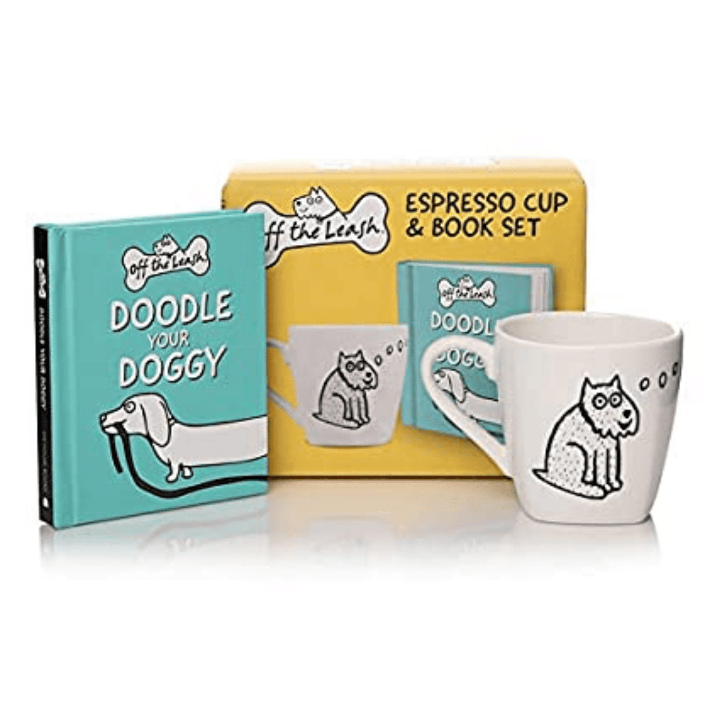 Off the Leash - Espresso cup &book set - Gizmo Gifts