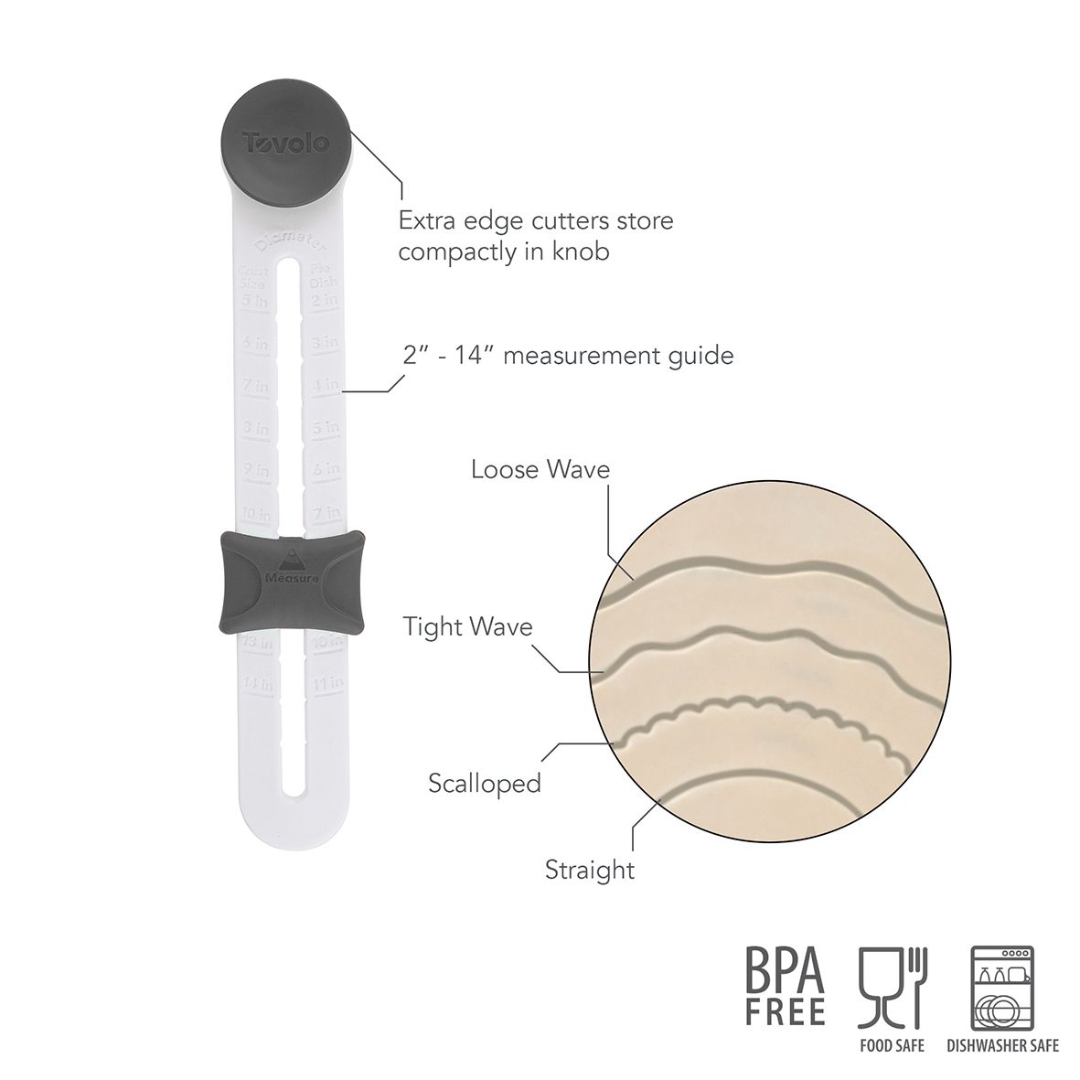 Precision pie crust cutter by TOVOLO - Gizmo Gifts