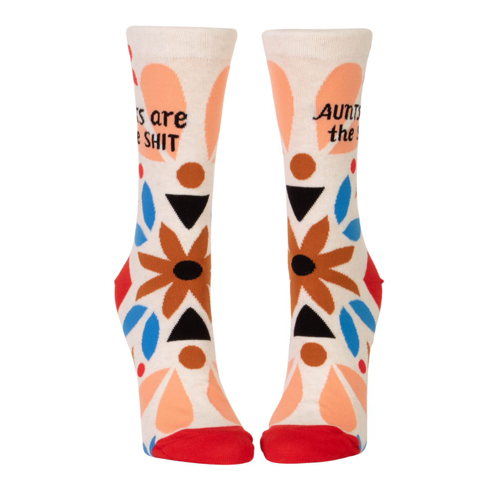 BLUEQ women's crew socks- Aunts are the shit