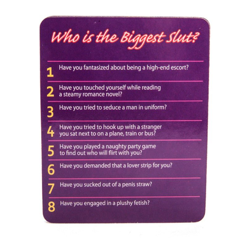 Who is the biggest slut? card game - Gizmo Gifts