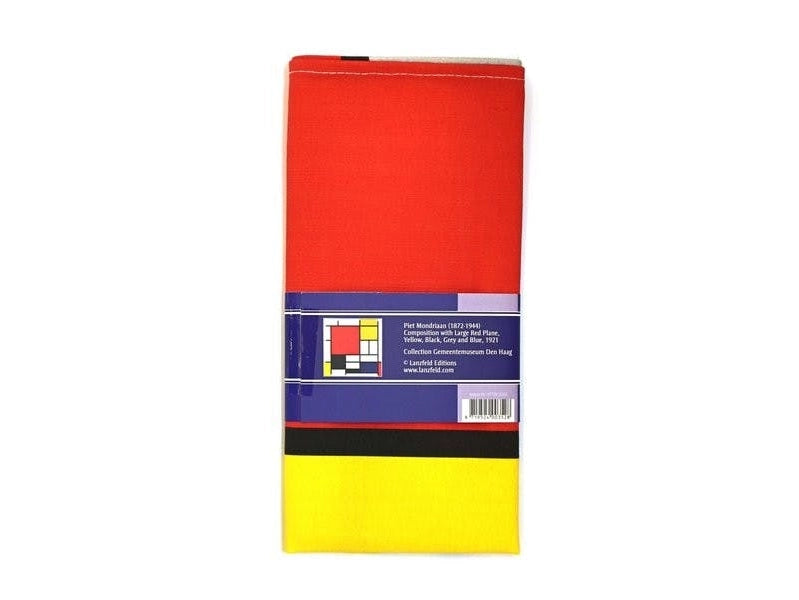 Red and yellow box with a label on a white background