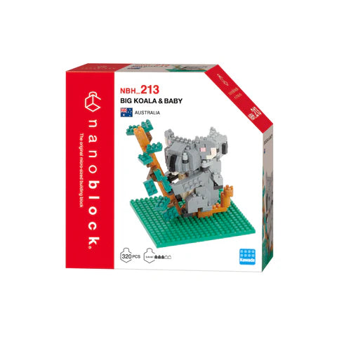 nanoblock Big Koala & Baby set packaging on a white background