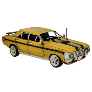 FORD XY GT Metal display car(Yellow and black 30cm)