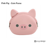 Pink pig coin purse