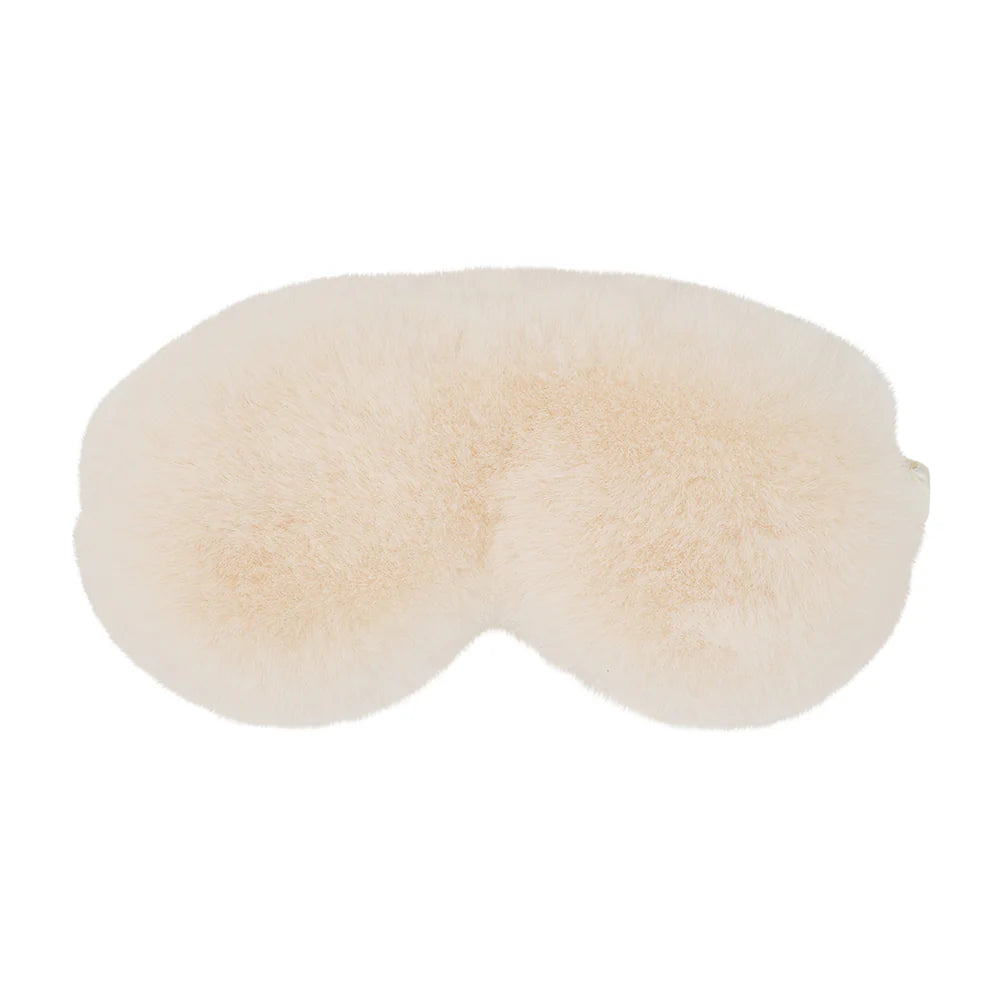 Beige sleep mask on a white background