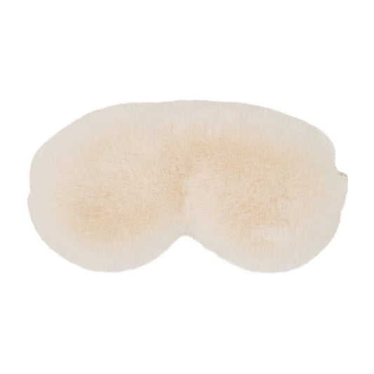 Beige sleep mask on a white background