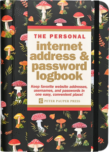 Internet address &password logbook- Mushrooms