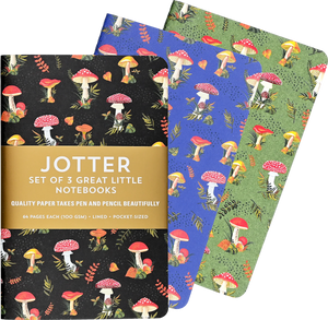 Notebook mini  jotters- Mushrooms (Set of 3)