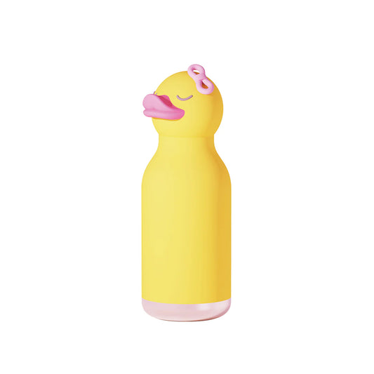 "Bryn"  the yellow duck silicone insulated drink bottle.
