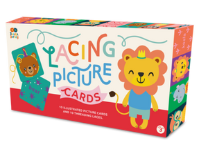 Children's lacing picture cards