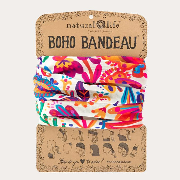 Boho bandeau- Rainbow cream