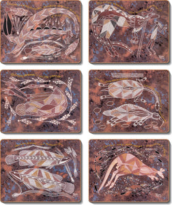 AustralianIndigenous design drink coasters- Injalak