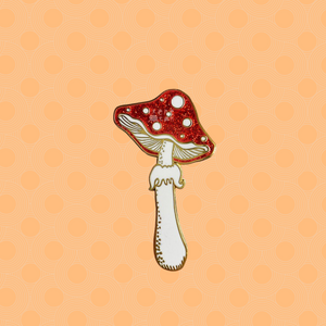 Missy Minzy enamel pin-Red mushroom