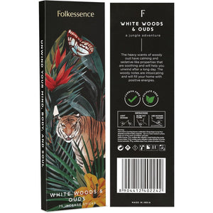 Folkessence Incense - White woods and Oud (75 sticks)