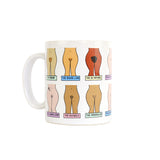 The muff mug features the evolution of the female hirsuteness!