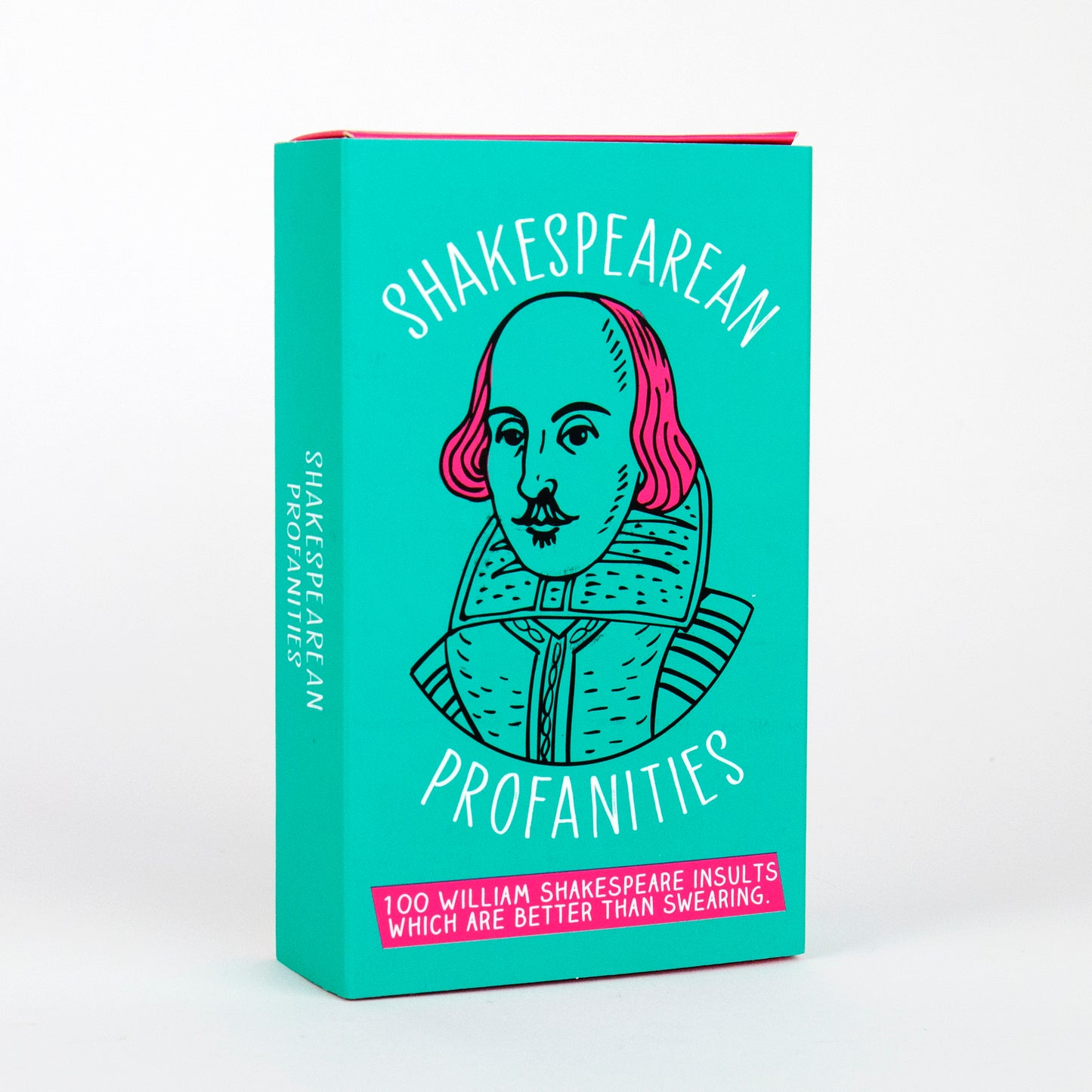 Shakespearean Profanities cards green box on a white background