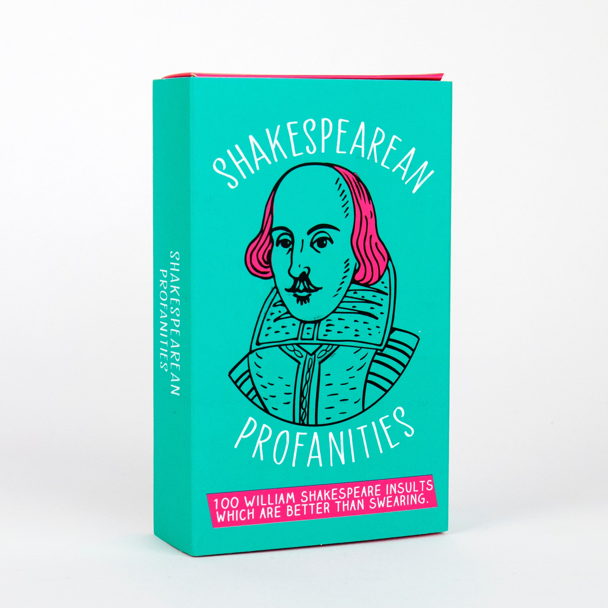 Shakespearean Profanities cards green box on a white background