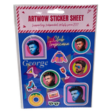 Sticker Sheet A5 - George Michael Lilac art by Dolly Wolfe