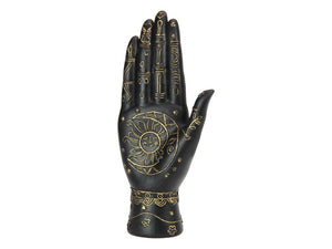 Newage  black and gold hand-palm ornament 