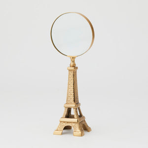 Eiffel tower magnifying glass