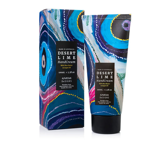 Desert Lime hand cream on a white background