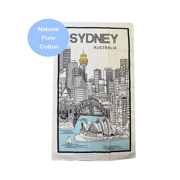 Tea Towel- Australian souvenir/Sydney Harbour graphic