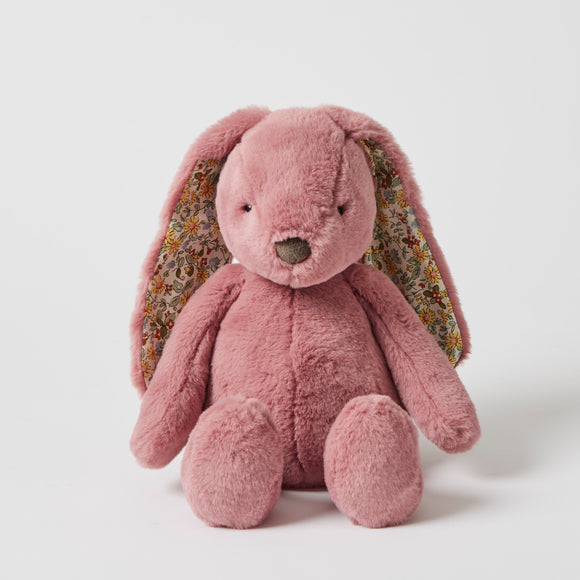 Foral raspberry Bunny soft toy