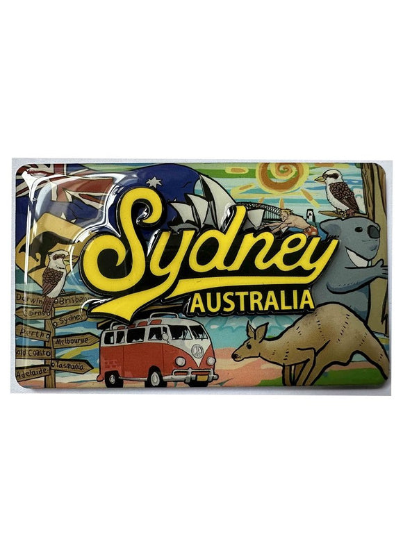 Aussie souvenir fridge magnet- 2 layers Sydney