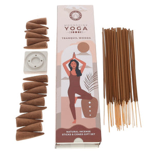 Tranquil woods incense and cone gift pack