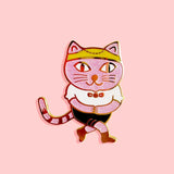 Missy Minzy enamel pin- Macho cat