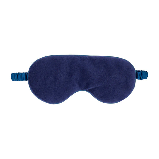 Blue sleep mask on a white background