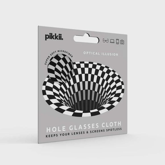 Pikkii microfibre eyewear cleaning cloth- Optical Illusion