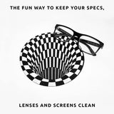 Pikkii microfibre eyewear cleaning cloth- Optical Illusion